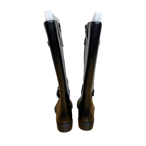 David Tate Mustang Wide Shaft Tall Black Boots 7 - Picture 7 of 11